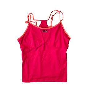 Fila Sport Tank Top Women’s XL Pink Athletic Stretch Built In Bra